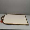 Vintage Framed Pin Board Linen Display Bulletin Board Large Fabric Picture Memo Decorative Pinboard for Xmas Gift Wall(Arch,19" X 31",Retro Golden)