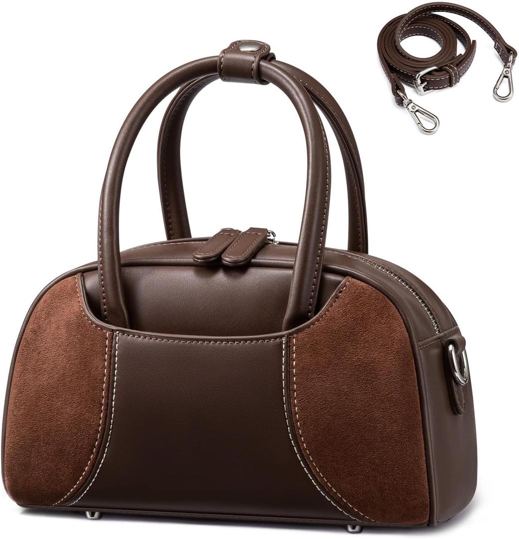 Cross Body Purse Small Crossbody Bags for Women Trendy,Triple Compartment Cell Phone Crossbody Wallet Purses with Card Slots (Medium, Brown)