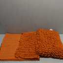 BOANKODU Bathroom Rugs Sets 2 Piece, Ultra Soft Absorbent Bath mat Chenille Bathroom Rug, Antiskid Bath mats Washable Bathroom mat (20x32 inch + 16x24 inch) Orange