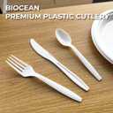 600Pack Disposable Plastic Knives Bulk White Heavy Duty Plastic Knives | Large 7.4 Inch Heavyweight Silverware, BPA-Free Heat Resistant Cutlery, Reusable Solid and Durable Party Restaurant Supply