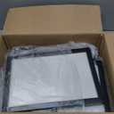 Kigley 4 Pack Stanchion Sign Holder Horizontal Double Sided Frame with Cover Landscape Display for 8.5 x 11 Inch Paper Size Stanchion Post Top Crowd Control Queue Barrier (Black)