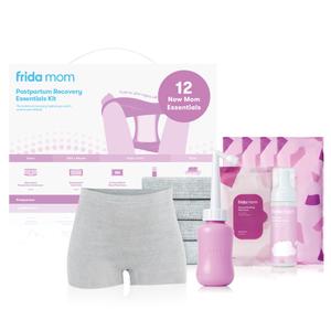 Frida Mom Postpartum Recovery Essentials Kit, New Mom Gifts, Cooling Pad Liners, Ice Maxi Pads, Disposable Underwear, Perineal Healing Foam (11pc Set)