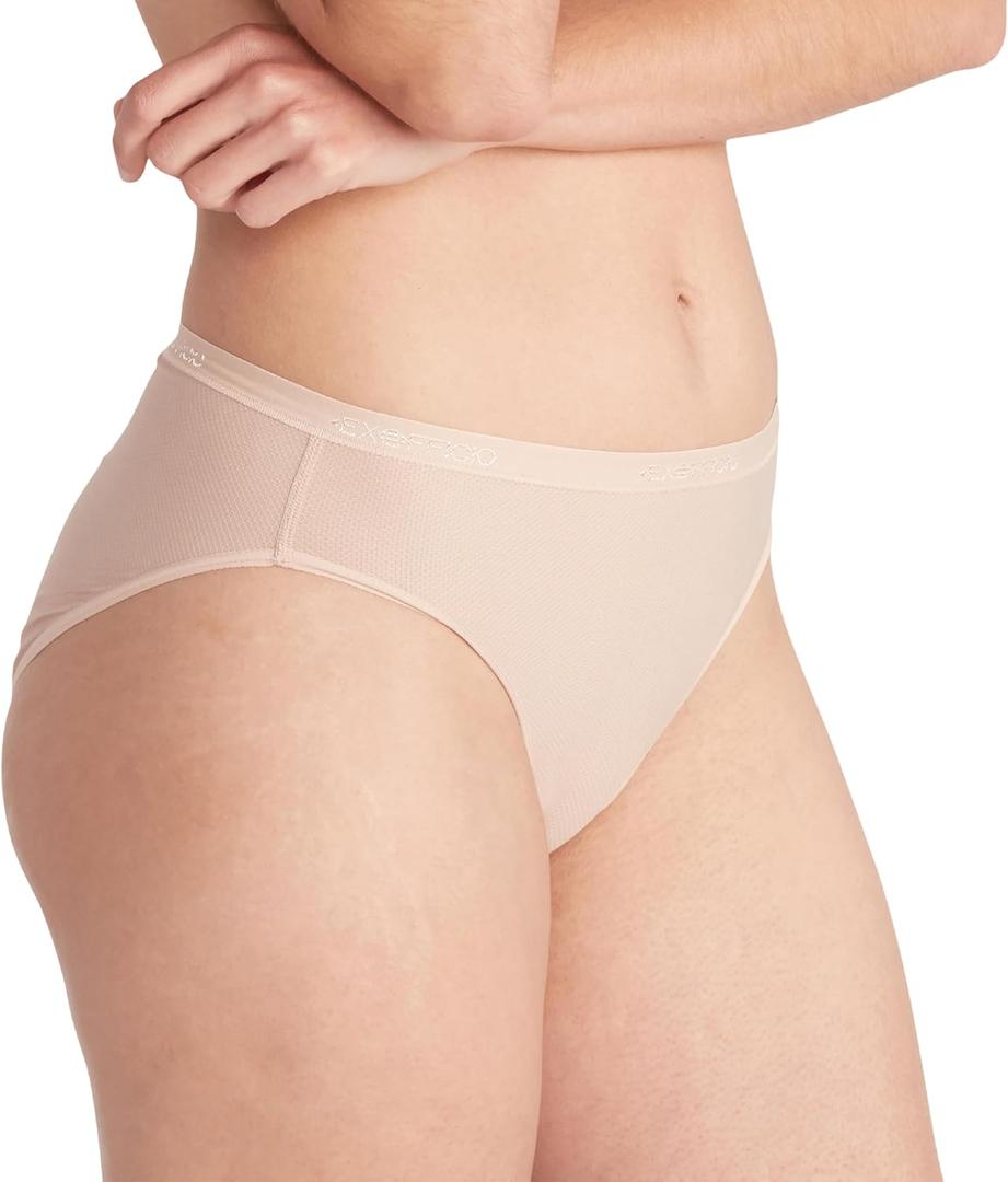 ExOfficio Women's Give-n-go 2.0 Bikini Brief-Breathable and Quick-Dry Underwear (Medium, Buff)