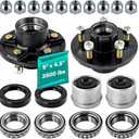 Trailer Hub Kit 5 Bolt 4.5 for 3500 lbs Heavy Duty Trailer Axle 1-1/16'' with 1/2"-20 Thread #84 Spindle 5 Lug Trailer Hub Trailer Idler Hub Kit