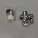 Brass Diverter Valve with Aerator, 3 Way Splitter with Male Thread Adapter, 360 Swivel Faucet Adapter for Sink Hose Attachment, Bathroom/Kitchen Faucet Connector (Chrome)