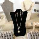 14 Inch Tall Black Velvet Necklace & Earing Display Stands for selling, Foldable Jewelry Display Stands for Shows (Set of 6)
