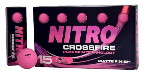 Nitro 2024 Crossfire Golf Balls 14-Pack [Matte Pink]