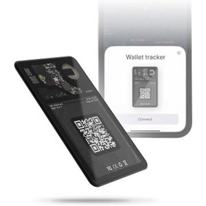 Rolling Square Aircard Wallet Tracker - Bluetooth Wallet Finder Find My Network Compatible with Business Card Feature NFC/QR Code - 0.09in Slim
