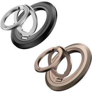 SYNCWIRE Magnetic Phone Ring Holder for MagSafe [2 Pack], 360 Rotation Dual Sided Magnet Grip Cell Phone Ring Stand Finger Kickstand Compatible with iPhone 17 16 15 14 13 12 Pro Max fits MagSafe