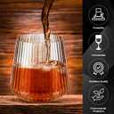Denylo pro 25 Pcs 14 OZ Plastic Ribbed Wine Glasses Disposable Clear Wine Glasses Recyclable Shatterproof Reusable Plastic Cups for Party Home Bars Wedding Tasting Favors