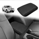 Muslogy Center Console Armrest Cover Fit for Nissan Frontier 2005-2021 & Xterra 2005-2015 Accessories, Comfort Armrest Pad Console Lid Cushion Vegan Leather Regular Thick