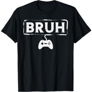 Gamer Bruh Video Game Funny Gaming Teen Men Boys Kids Youth T-Shirt, S