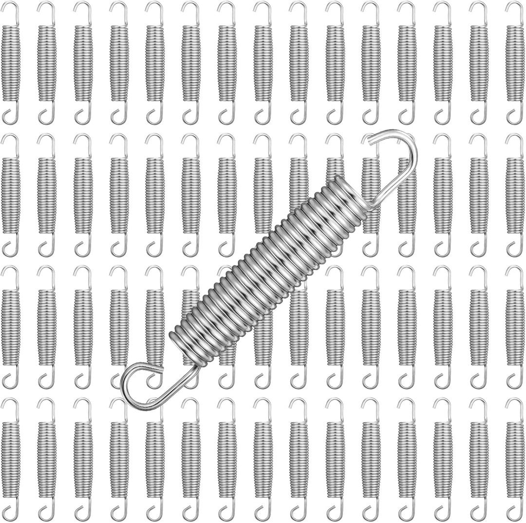 Tudomro Trampoline Springs Replacement - Heavy Duty Stainless Steel Weather Resistant Metal Trampoline Pulling Tool Accessories (5.5", Silver)
