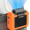 Yeedie Portable Mini Waist Fan Rechargeable with 23H Working Time, 6200 RPM Strong Airflow, 3 Speed Levels, Belt Shirt Fan Clip on Waist Portable Cooling device for Blue Collar, Outdoor Working, Jobsite