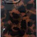 Tortoise Shell Phone Case Compatible for iPhone 12 Pro Max Retro Leopard Cheetah Print Chic Animal Pattern Soft TPU Protective Cool Girls Amber Brown Phone Cover(for iPhone 12 Pro Max)