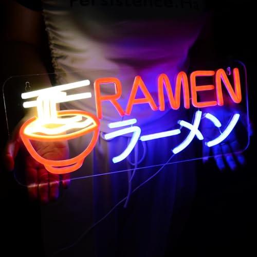 Britrio Ramen ラーメン Neon Sign Led Neon Lights for Wall Decor Light Up Noodle Signs Resturant Home Bar Kitchen Dinning Room Cafe Japanese Noodle Shop Wall Art Decorations 5V USB Powered Britrio Ramen ラーメン Neon Sign Led Neon Lights for Wall Decor Light Up Noodle Signs Resturant Home Bar Kitchen Dinning Room Cafe Japanese Noodle Shop Wall Art Decorations 5V USB Powered