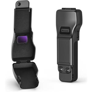 AMAZEAR Gimbal Screen Protective Cover for DJI Osmo Pocket 3 Accessories, Lens Cap Hard Case for Xtra Muse Gimbal Vlog Camera with Soft Lining, Compact Design, Quick Open/Close, Black