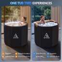 Portable Bathtub for Adults, Foldable Bathtub （41.3"L x 26.6"）Without Installation with Bottom Cotton Clip, Cold Plunge Tub Suitable for Bathing, Space-Saving, Black
