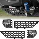 Metal Front Door Pocket Storage Box Fits for Wrangler JL JLU 4XE & Gladiator JT 2018-2025, Side Door Storage Organizer with Molle Panels, Wrangler Gladiator Accessories 2PCS-Black