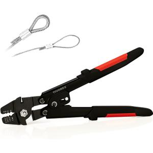 Wire Rope Crimping Tool, Swager Tool for Aluminum Crimping Loop Sleeves up to 2.2mm, 1/64in to 3/32in Stainless Steel Cable Crimper for Cable Crimping and Swaging Projects