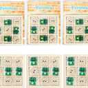 6 Set Passover Tic Tac Toad Gifts,Pesach Seder Cards with Wooden Tic Tac Toe Educational Plagues Frogs Party Game Mini Board Game Matzah Seder Passover Party Supplies