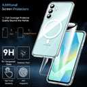 Hensinple for Samsung Galaxy A16 5G Phone Case, Magnetic Samsung A16 5G/4G Case with Screen Protector, Compatible with MagSafe, Not-Yellowing Military Shockproof Cover for Samsung A16 5G Case (Clear)