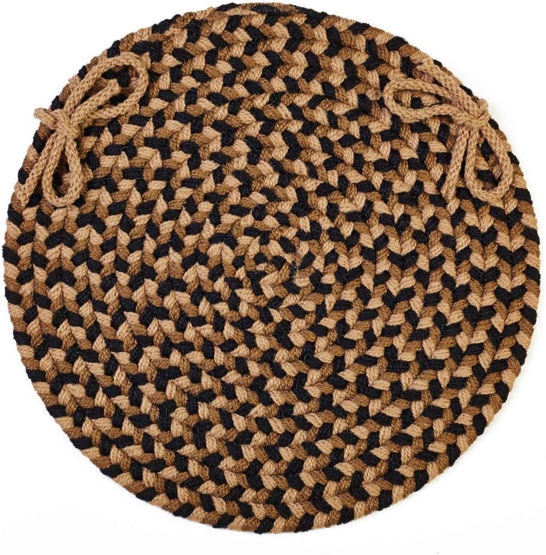 Super Area Rugs Santa Maria Chair Pad/Seat Cushion for Dining/Kitchen Chairs, Natural Earth, 15" x 15"