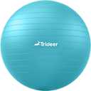 Trideer Extra Thick Yoga Ball Exercise Ball, 5 Sizes Gym Ball, Heavy Duty Ball Chair for Balance, Stability, Pregnancy, Quick Pump Included (XL(27-30ines/68-75cm), Turkis)