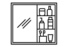  Medicine Cabinet  35x23 in Makeup Mirror 