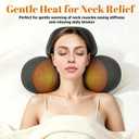3-in-1 Neck Massager Pillow, Portable Memory Foam Neck Cervical Traction Device with Heat & Gentle Traction & Vibration Massage for Pain Relief Deep Tissue, Cervical Pillow, Gift for Men and Women