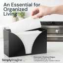 SimplyImagine 2 Pack Black Multifold Paper Towel Dispenser Wall Mounted - Acrylic Guest Napkin Holder for Bathroom & Kitchen - C-Fold Z-Fold Hand Towel Tray