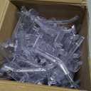 Sawysine 120 Pcs 2.4 Inch Plastic Pegboard Hooks Peg Board Shelving Hooks Pegboard Locking Hooks for Peg Boards Craft, Storage, Garage, Kitchen, Tools and More (Clear)