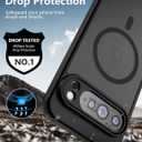 for Google Pixel 10 Case,Compatible with MagSafe Shockproof Slim Translucent Matte Anti-SlipMilitary Drop Protection for Men Women (Black)