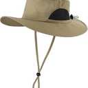 Muryobao Mens Sun Hats UPF 50+ Waterproof Mesh Wide Brim Bucket Fishing Hat