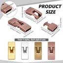 PandaHall 32 Sets 10mm Leather Cord End Clasp 4 Colors Tibetan End Lock Rectangle Jewlery Clasps for Bracelet Necklaces Jewelry Making