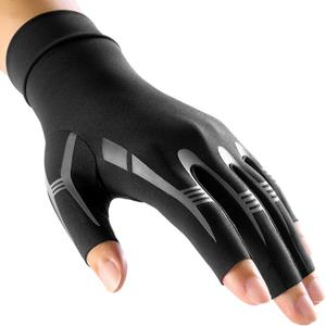 FREETOO Arthritis Gloves for Women for Pain, Compression Gloves Women Men for Carpal Tunnel, Fingerless Hand Compression for Crocheting, Sleeping, Typing, Gaming, Swelling, Neuropathy Black L