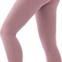 Leggings for Women - High Waisted Tummy Control No See Through Workout Yoga Pants (Large-X-Large, 04-pink)