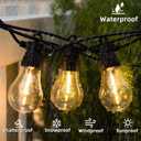 LED Outdoor String Lights with 20 Shatterproof Edison Bulbs, 39.4FT Commercial Grade Patio Lights, Replaceable Wick Outside Hanging Lights Waterproof for Porch, Deck, Garden, Backyard 2700K