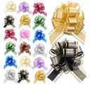 WILLBOND 20 Pieces 6 Inch Pull Bows Gift Wrapping Ribbon Pull Bows for Valentine Wedding Baskets Christmas Multicolor Wrap Accessory for Gift Present Holiday Decor(Assorted Color)