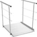 Adjustable Height Aluminum Wheelchair Ramp with Handrails for 5-12" Rise, 600 Lbs Handicap Ramp, Portable Wheelchair Ramp for Home Steps, Stairs, Doorways, Curbs, Waterproof & Rust-Proof, 38'L x 35"W