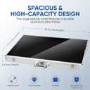 Liaakrr 34"x22" Large Aluminum Card Show Display Case with Lock