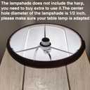 Lamp Shades Set of 2 White Lamp Shade 6x12.5x9 inches, Square Foldable Fabric Lamp Shade Handmade Table Lamp Shades