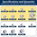 SAE & Metric Nylon Insert Lock Nuts Kit(348Pcs),6#32 8#32 10#24 10#32 1/4-20 5/16-18 3/8-16 1/2-13 M3 M4 M5 M6 M8 M10 M12 304 Stainless Steel Locknuts Sets