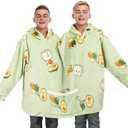 Couples Hoodies Pajamas Oversized Two Person Hoodie Couple Matching Onesies Flannel Blanket Clothes for Anniversary