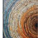 IBHJSART Framed Tree Ring Canvas Wall Art Abstract Colorful Wood Stump Decor Painting Prints Modern Minimalist Pictures Neutral Nature Rustic Farmhouse Living Room Bedroom Bathroom Office