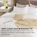 Bedsure 5 Pieces Cotton Comforter Set with Waffle Throw Blanket - Soft Breathable Bedding Set for All Seasons, White Queen Comforter, Pillow Shams, Beige 100% Cotton Blanket, Throw Pillow