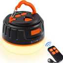 LED Camping Lantern Rechargeable with Remote Control - 1000LM 150H Runtime Tent Light, 5200mAh Water-Resistant Emergency Light for Hurricane Power Outages, Hiking Home