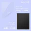HOUYEE 100 Pack Binding Covers Set, 8.5x11 Inches, Including 50 Pcs 12 Mil Clear Binding Covers, 50 Pcs 16 Mil Sand Plastic Binding Covers
