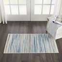 Nourison Home Jubilant Blue 2' x 4' Area Rug - Easy Clean, Non Shedding, Bed Room, Living Room, Dining Room, Kitchen (2' x 4')