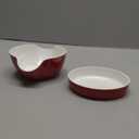 Pistachio Bowl, Snack Serving Dish, Double Peanut Bowl with Nut Seeds Shell Candy Storage, Red